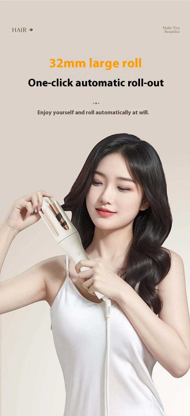 Fully Automatic Curling Iron 32Mm Automatic Rotating Ceramic Curling Iron Professional Curling Iron Curling Iron